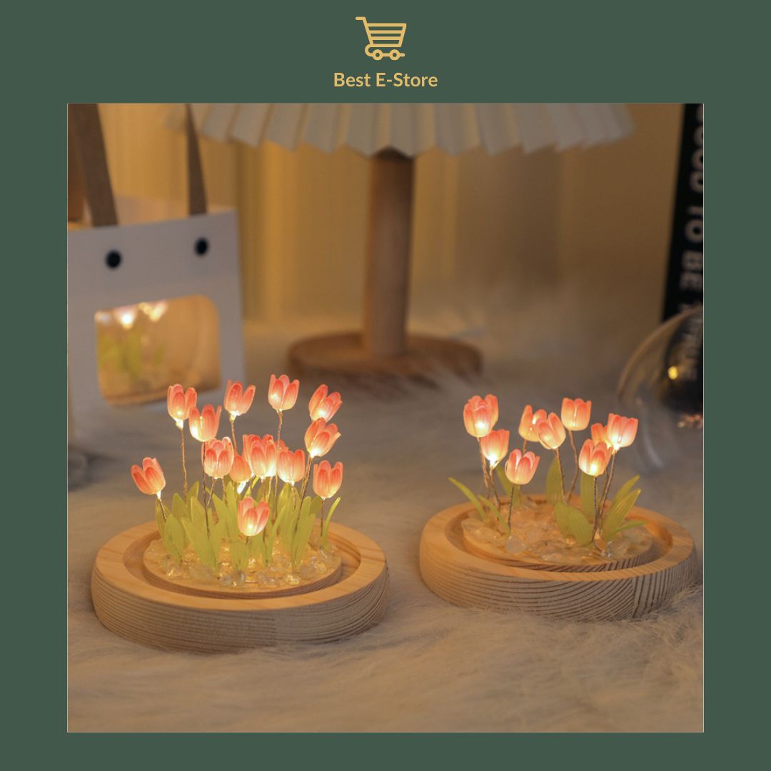 ✨ Enchanting Tulip Lamp:  Cozy Ambiance & Perfect Gift Idea
