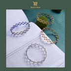 🎁 El regalo perfecto: Anillo brazalete convertible circonitas brillantes Glamour 💎
