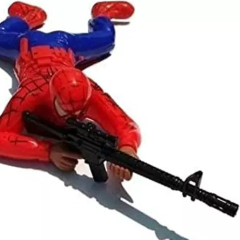 Crawling Spiderman Toy Light & Music with Gun and Shooting Sound(Big Size)