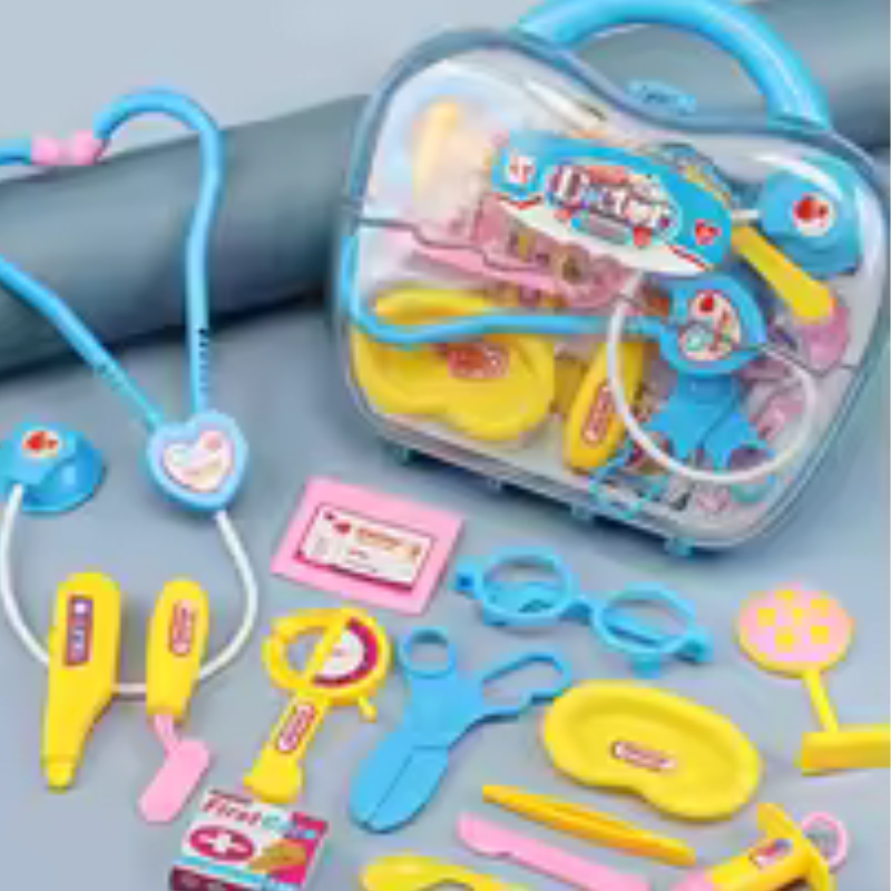 Pretend Play Doctor Set Kids Suitcase Medical Kit Toys Role Play Props Carry Case Stethoscope Educational Toy Girl Boy Present